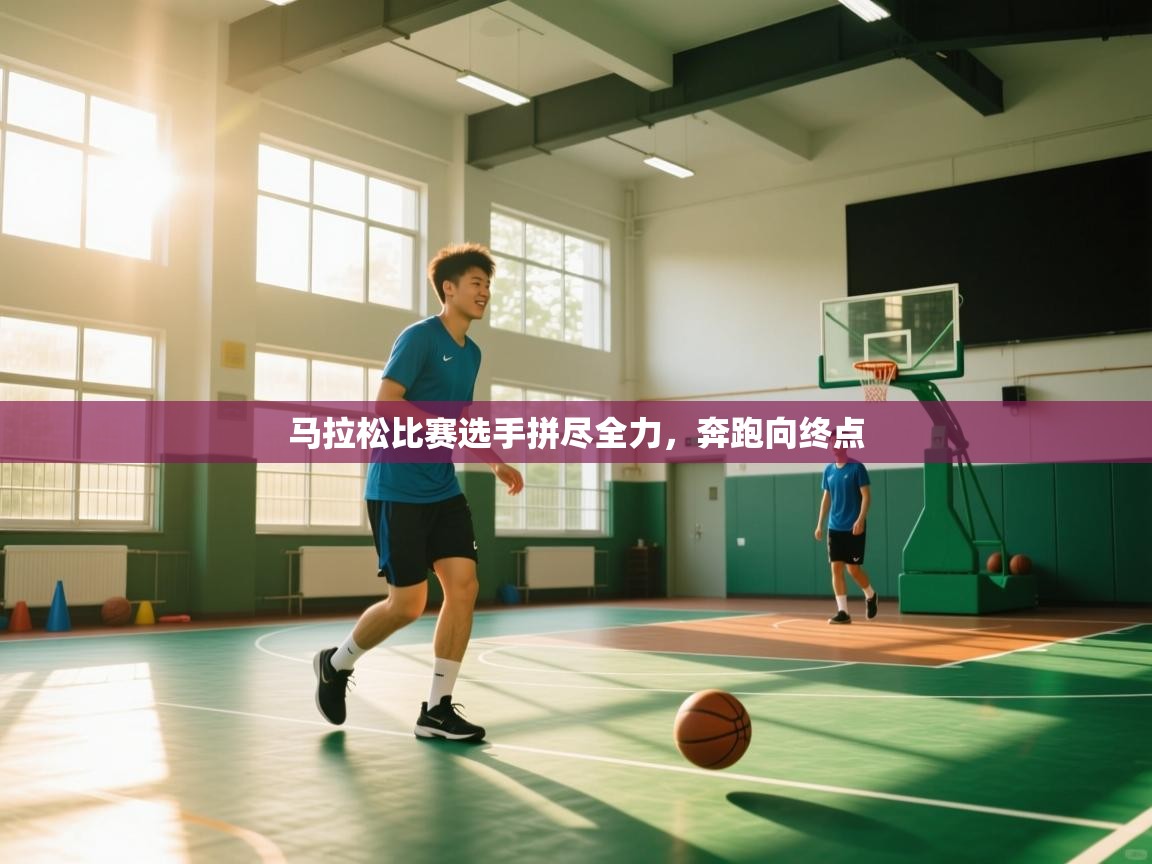 马拉松比赛选手拼尽全力，奔跑向终点  第1张